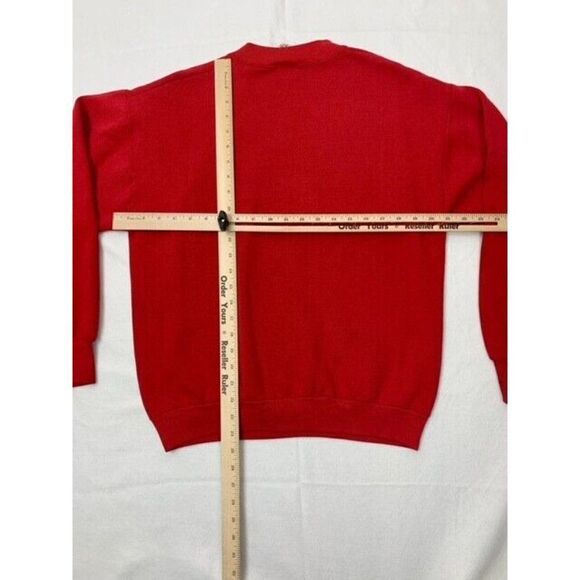 Vintage Mickey Mouse Red Black Sweatshirt Disney Large - Picture 5 of 9